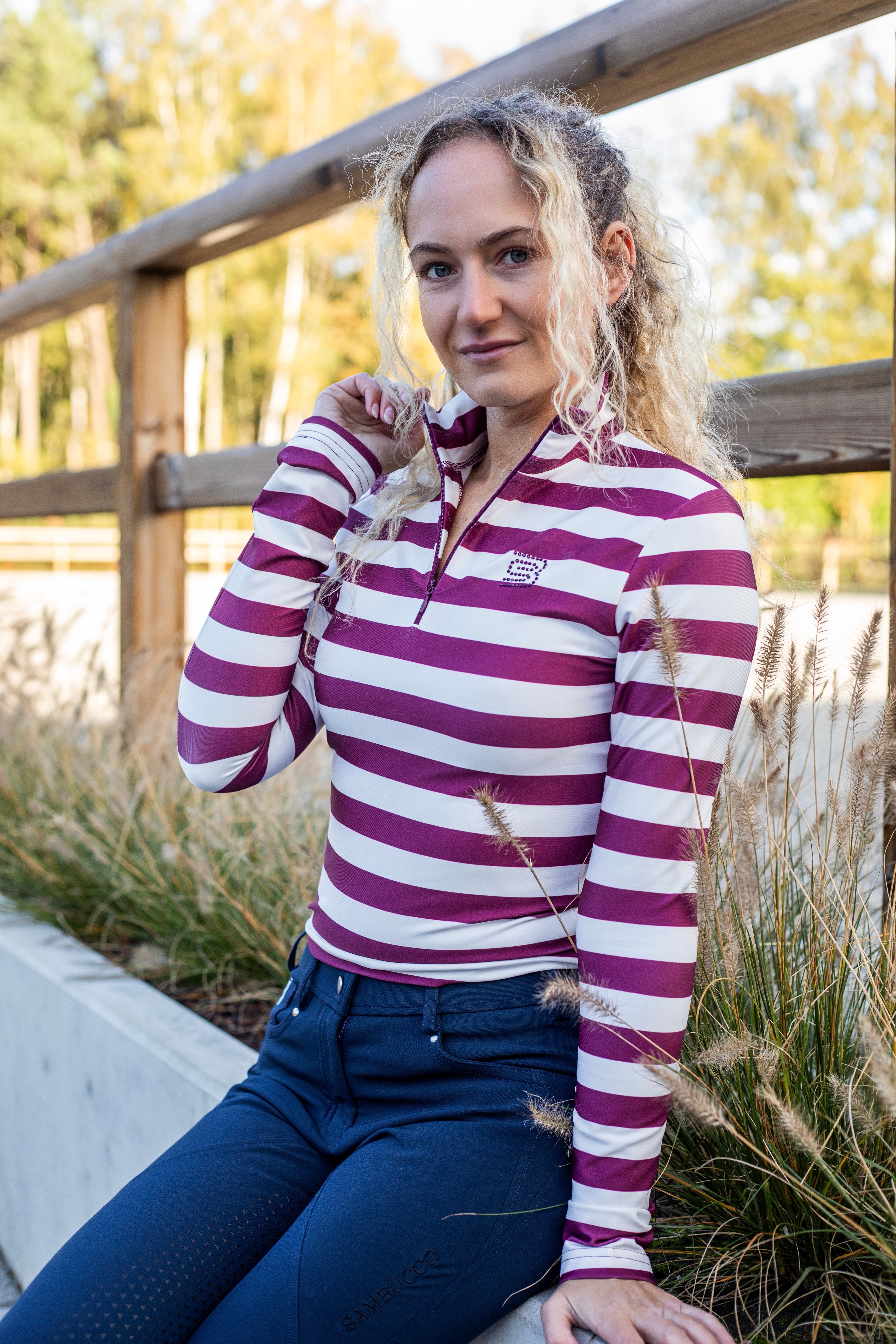 Baselayer Stripe Bordeaux +