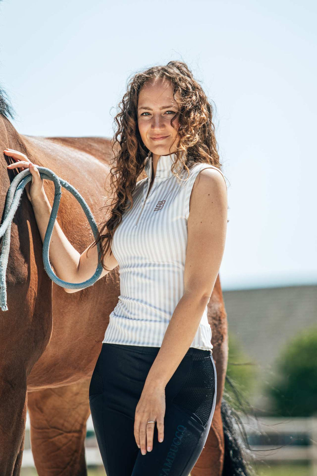 Baselayer beige stripe Kids