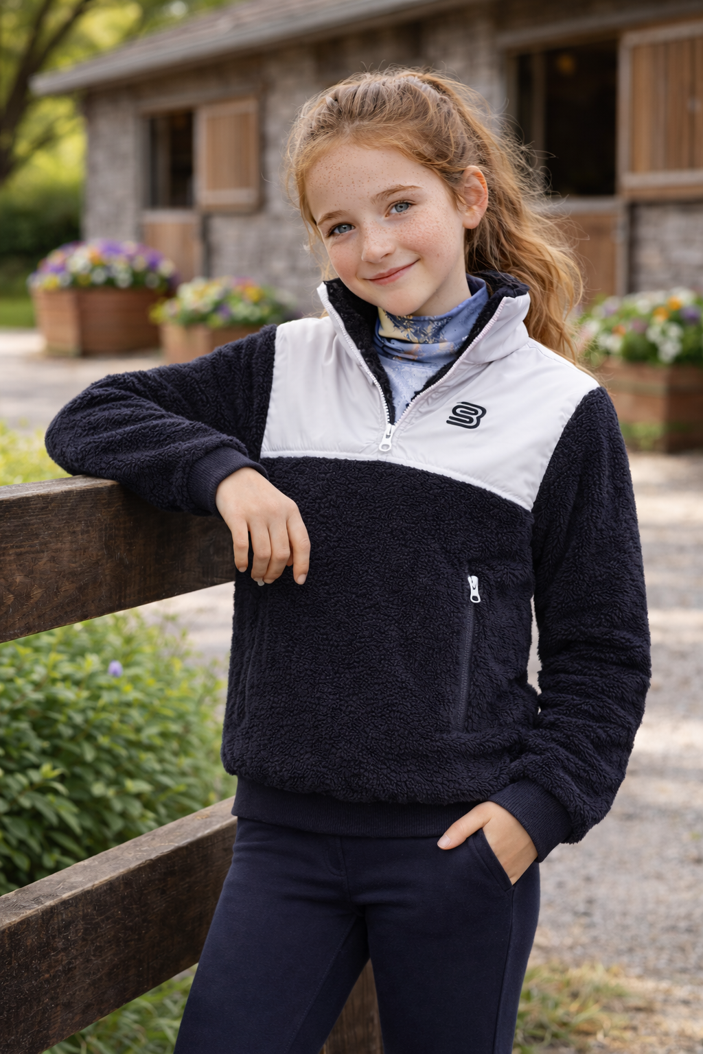 Fluffy sweater black Kids